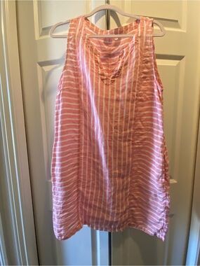 Sigrid Olsen Linen Striped Dress